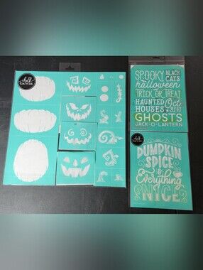 Lot Of 3 Chalk Couture Fall Halloween Transfers, Used